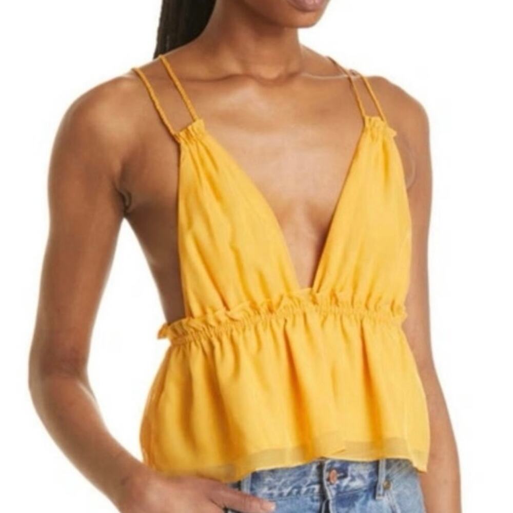 NWOT Cami NYC Marlene 100% Silk Cami in Yellow SZ M